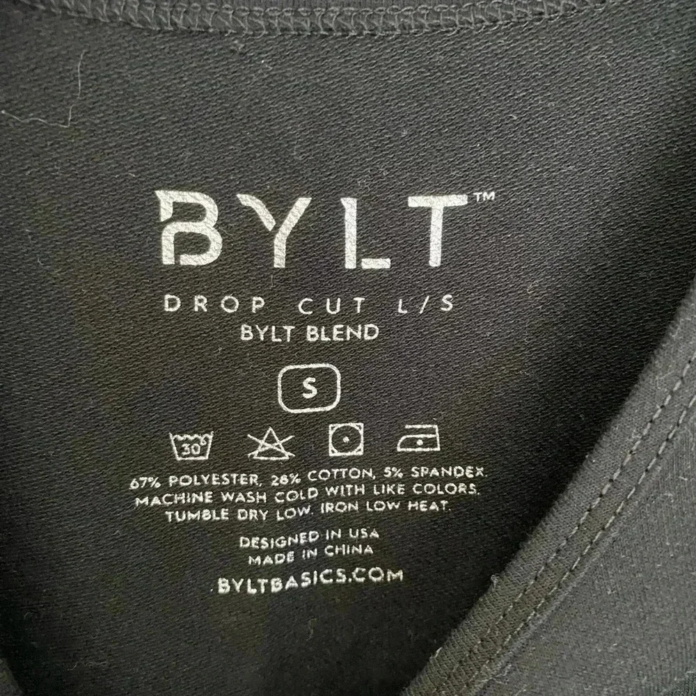 Bylt Drop Cut Long Sleeve Crew Neck Tshirt